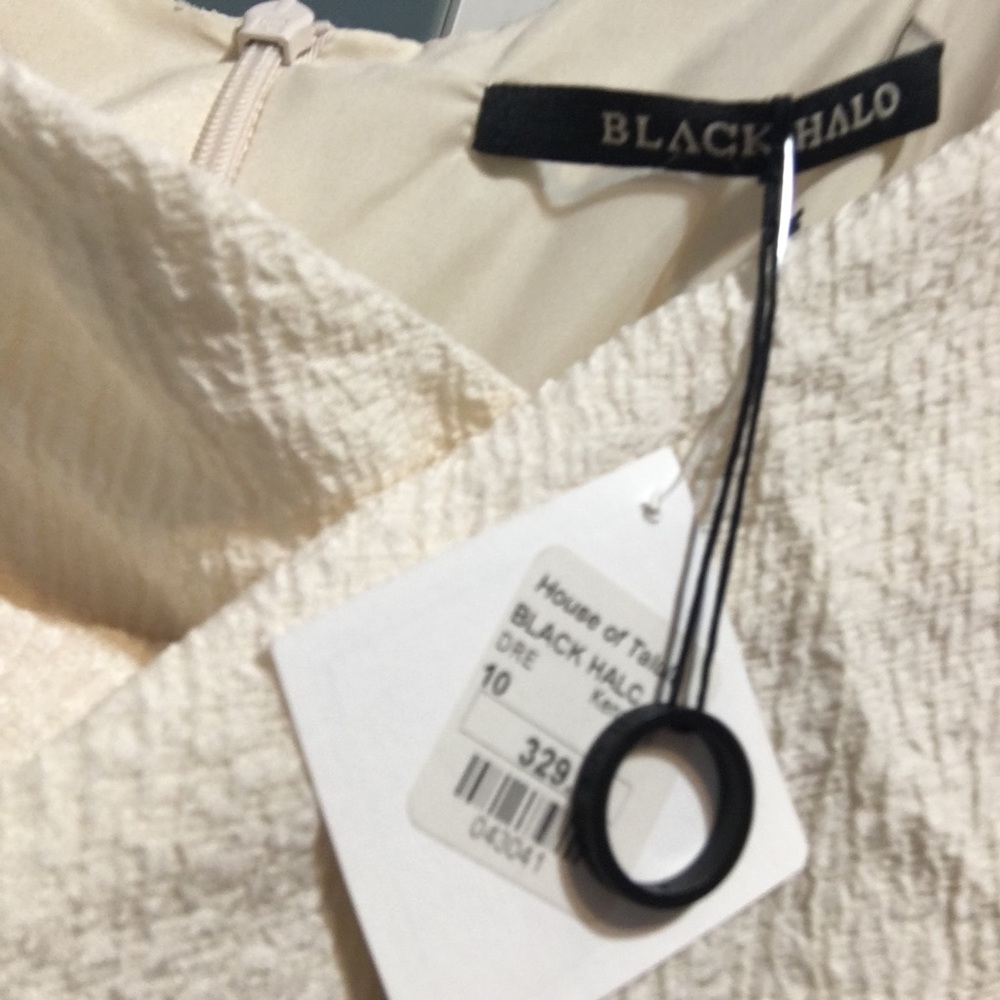 NWT Black Halo off white dress - Picture 4 of 12